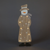 Illuminated Wooden Snowman Sign