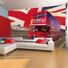 London Bus,  Westminster Bridge & Union Jack Wallpaper Mural