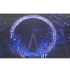 London Eye by Night Illuminated Wall Canvas