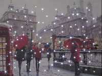 London in Snow by Richard Macneil 40cm x 30cm