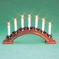 Mahogany 7 Candle Arch