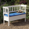 Marlow Indoor & Outdoor Hardwood 2 Seat Storage Bench