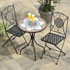 Marrakesh Mosaic Cast Iron Bistro Set