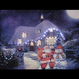 Merry Christmas Old Friend! Illuminated Canvas