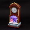 Miniature Grandfather Clock with Rotating Ice Skaters
