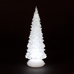 Miniature Illuminated Christmas Tree with Ice White LEDs