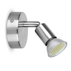 Modern Daylight LED Single Spotlight in Brushed Chrome