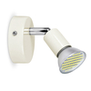 Modern Daylight LED Single Spotlight in Gloss Cream and Chrome