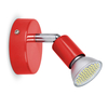 Modern Daylight LED Single Spotlight in Gloss Red and Chrome