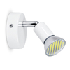 Modern Daylight LED Single Spotlight in Gloss White and Chrome