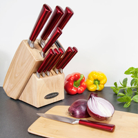Morphy Richards Red 11 Piece Knife Block