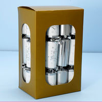 Pack of 12 Silver Foil Christmas Crackers