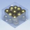 Pack of 18 x 40mm Green Glass Baubles