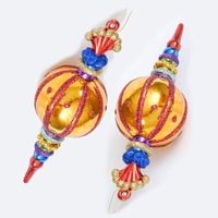 Pack of 2 Finial Tree Decorations