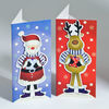 Pack of 2 Money Wallets 3D Santa and Reindeer Design