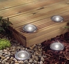 Pack of 4 White Solar LED Deck Lights