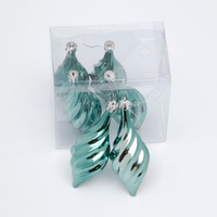 Pack of 6 x 125mm Nordic Blue Shatterproof Baubles