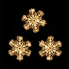 Pack of Three 30cm Warm White LED Snowflake Lights