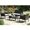 Penbury 4 Seat Black Rattan Garden & Patio Set
