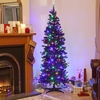 Pre-Lit Deluxe Black Christmas Tree with Multi-Coloured LEDs