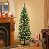 Pre-Lit Deluxe Green Frosted Christmas Tree with Warm White LEDs