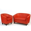 Red Double Tub Chair + Single Tub Chair