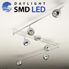 Retro Six Way Adjustable Daylight LED Ceiling Spotlight in Chrome