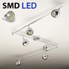 Retro Six Way Adjustable LED Ceiling Spotlight in Chrome