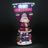 Santa Holding Illuminated Merry Christmas Sign