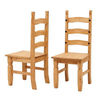 Set of 2 Aztec Corona Mexican Pine Chairs