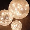 Set of 3 Clear Glass Orbs with Warm White Static LEDs