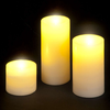 Set of 3 Wax Pillar Candle LED Lights