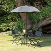 Seychelles 4 piece Black Bistro Set