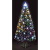 Silver Lantern Green Fibre Optic Christmas Tree