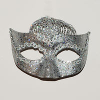Silver Mardi Gras Mask Decoration
