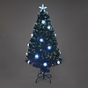 Silver Pom Pom Fibre-Optic Christmas Tree