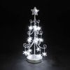 Silver Wire Christmas Tree with White Led