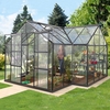 Sirius 1300 Anodised Silver Aluminium Greenhouse.