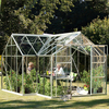 Sirius 1300 Anodised Silver Aluminium Greenhouse.