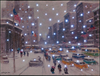 Snow on 5th Avenue Illuminated Wall Canvas 40x30cm