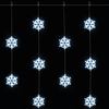 Snowflake Curtain Light with Ice White LEDs