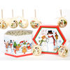 Snowman Baubles 75mm with Decorative Container