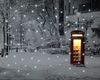 Snowy Lane With Telephone Box Canvas 50cm x 40cm