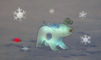 The Snowdog "Playing Ball" Large Wall Canvas 50x30cm