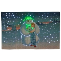 The Snowman,  Billy & Snowdog Cuddling Illuminated Tapestry 87cm x 57cm