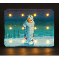 The Snowman,  Billy & The Snowdog Cuddling Illuminated Door Mat