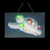 The Snowman,  Billy and Snowdog Flying 18 x 12in Illuminated Tapestry