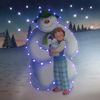 The Snowman,  The Snowdog & Billy IIlluminated Tabletop Canvas 20cm x 20cm