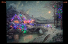 Thomas Kinkade "Christmas Moonlight" Illuminated Hanging Tapestry