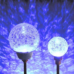 White Solar LED Border Ball Twin Pack